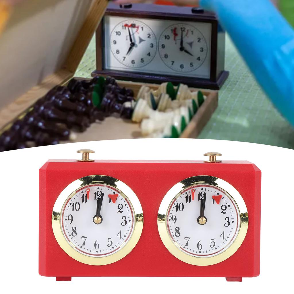 Mechanical Chess Clock Vintage Analog Chess Clock with Large Dials Wind Up Mechanism for Weiqi Competitions