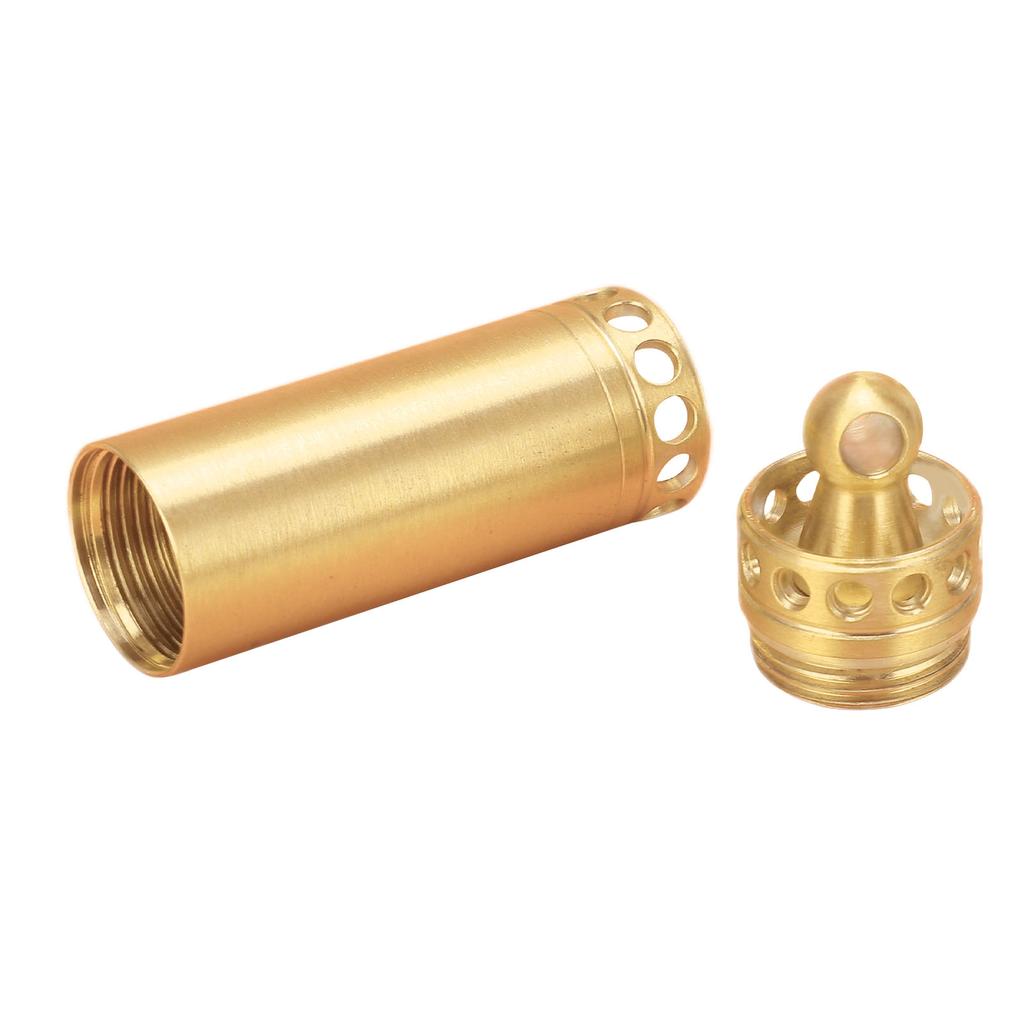 Messing Pillendose Wasserdicht und Tragbar Mini Siegel Schlüsselanhänger Pillenhalter für Outdoor-Reisen