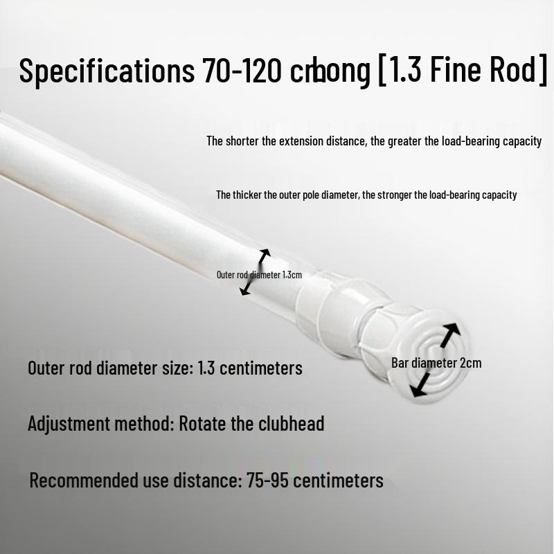 Stanzfreie Teleskop-Vorhangstange für Türen, Küchen, Kleiderschränke, Duschen und zum Wäschetrocknen