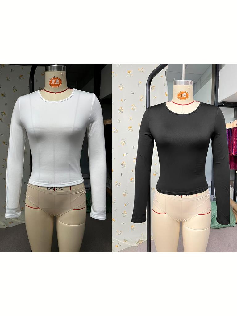 European & American Women's Autumn/Winter Slim Long Sleeve Top – Sexy & Warm Base Layer