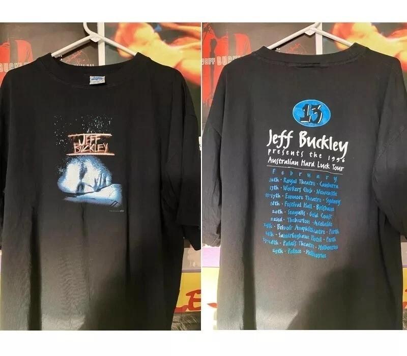 1996 Jeff Buckley Hard Luck Tour T-shirt 2 Sided Basic Black Reprint S-5XL CS089 L