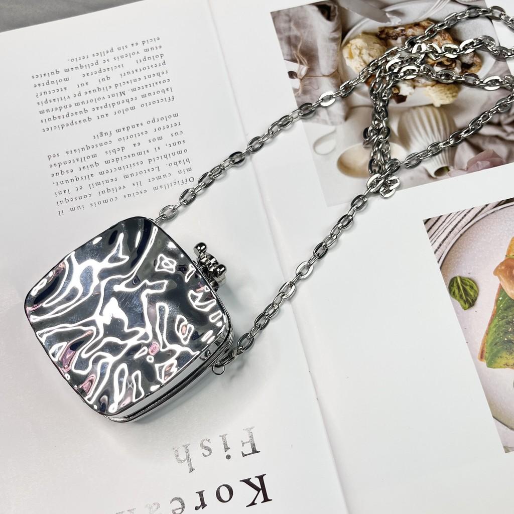 Mini Acrylic Bag For Women With Chain Strap And Box Shape For Daily Fashion