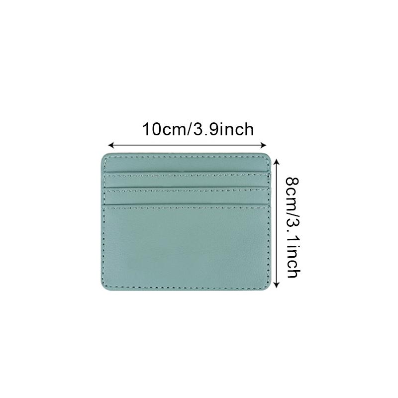 Travel-Ready PU Leather Card Holder Top Open Multi Card Slot Vintage Card Case Slim Wallet for Men and Women 8x10cm