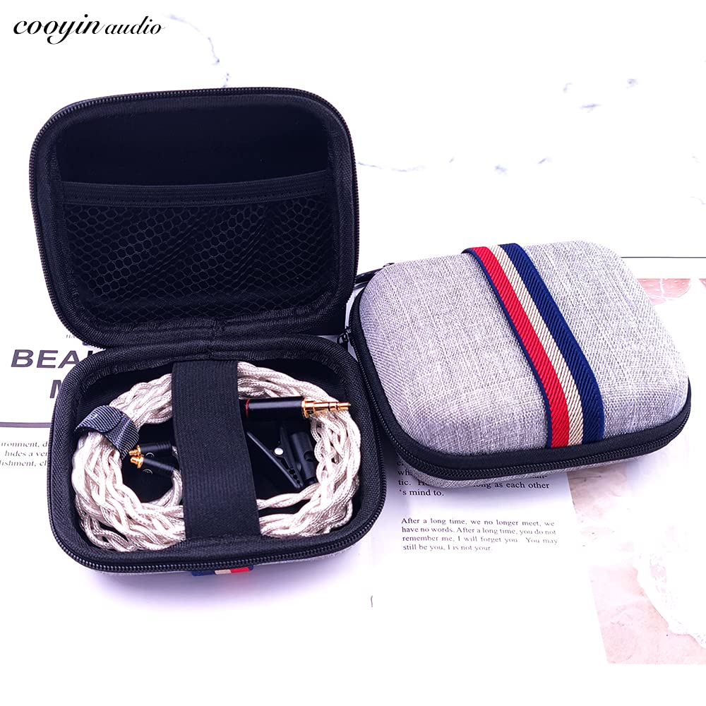 Cooyin 2pin Earphone Cable Upgrade Cable Silver Plated Single Crystal Copper 4 Core Gold Plated Plug Straight Type Re-Cable 0.78mm 3.5mm