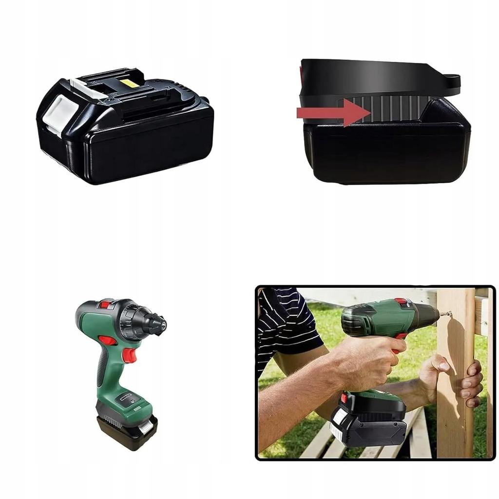 Rosfix Adapter für Makita 18V Akku auf Bosch – Kompatibilität mit Akkus BL1830–BL1860 | Robuste Konstruktion | Einfache Montage