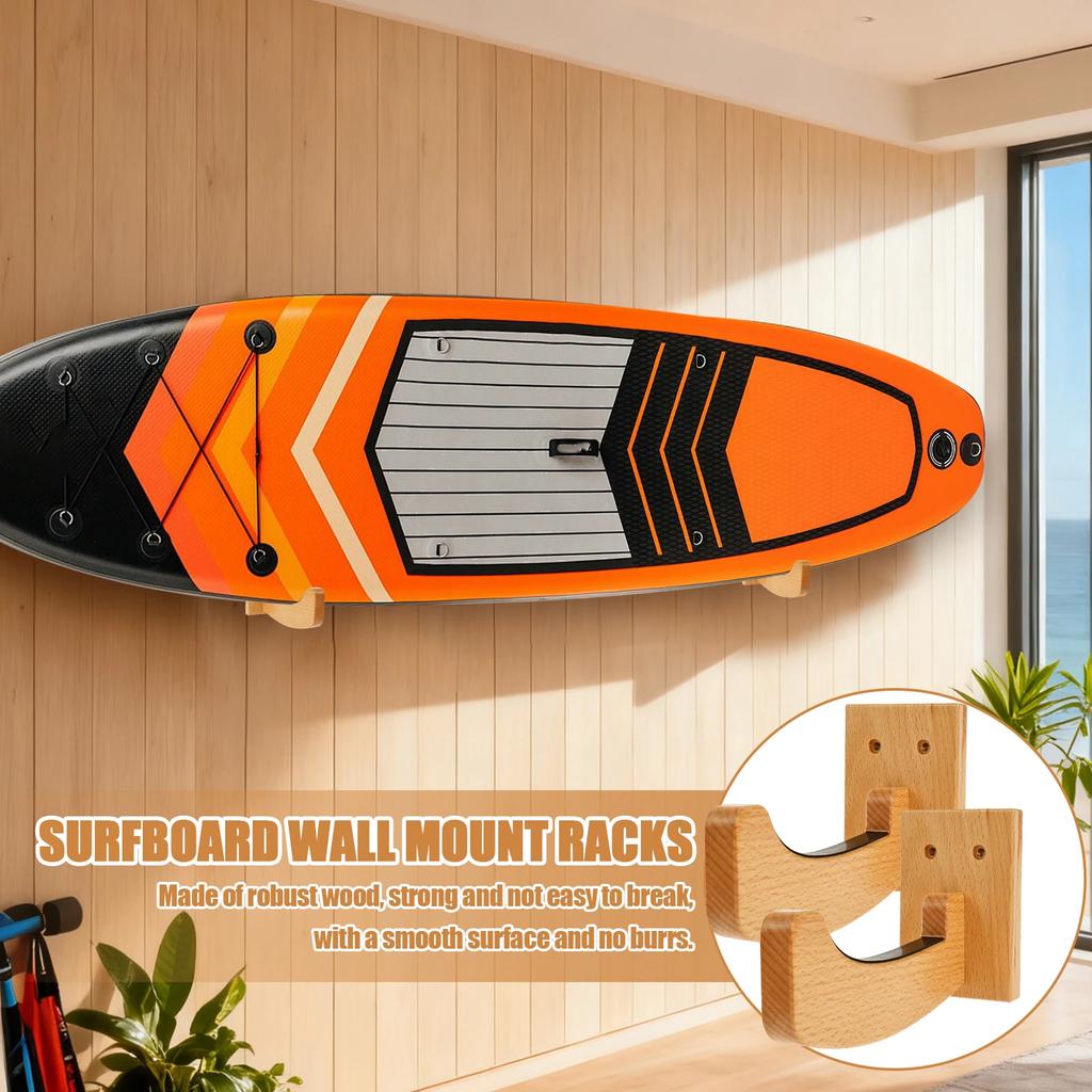 מתלה קיר מעץ לגלשן גלים מתלה קיר לתצוגת גלשן קיר מתלה לגלשנים ארוכים גלשנים קצרים סקייטבורדים סנובורדים סקי