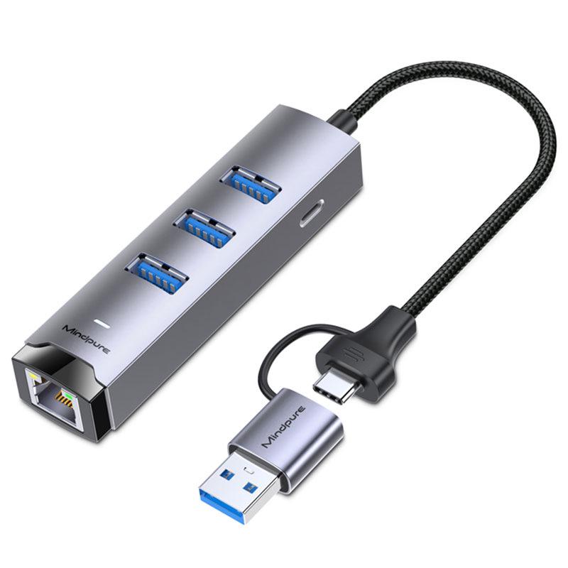 Plug-and-Play USB 3.0 to Gigabit Ethernet Adapter with RJ45 Port