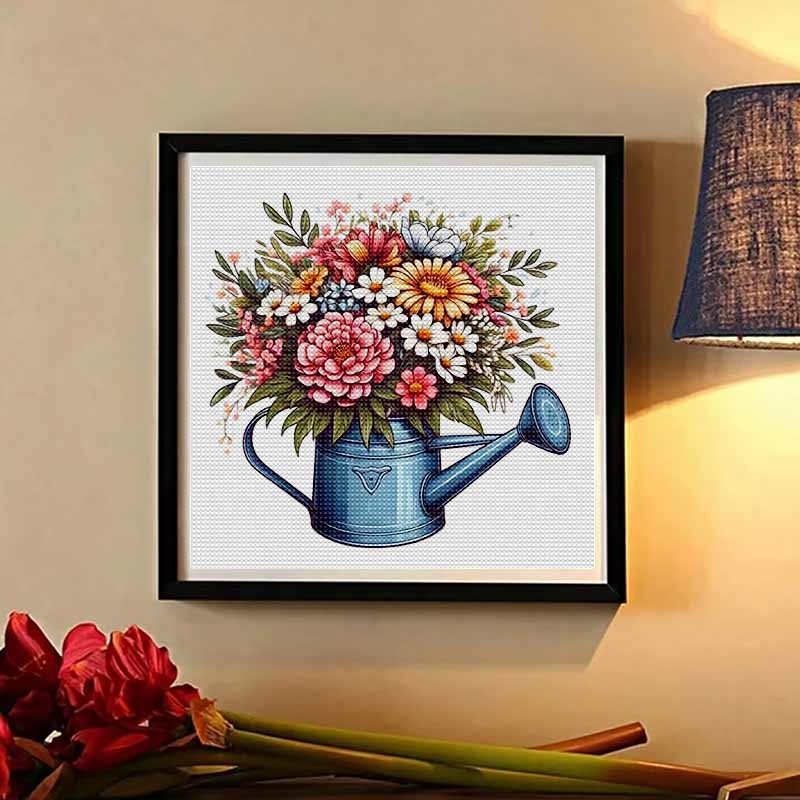 New Arrival 5D DIY Full Circle Diamond Painting "Pot Flower" Embroidery Cross Stitch Home Decor Gift