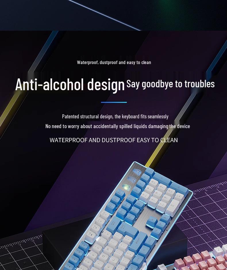Wired Mechanical Feel Gaming Keyboard & Mouse Set – Silent, Universal for Desktop and E-sports
