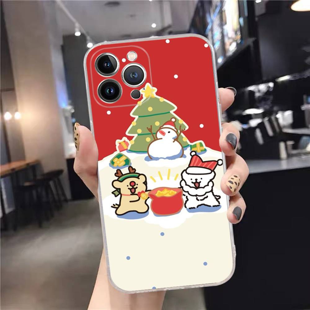 1pc Cute Cartoon Line Dog Maltese Phone Case For IPhone 17 16 15 14 11 12 13 Mini Pro XS Max Plus Funda Shell