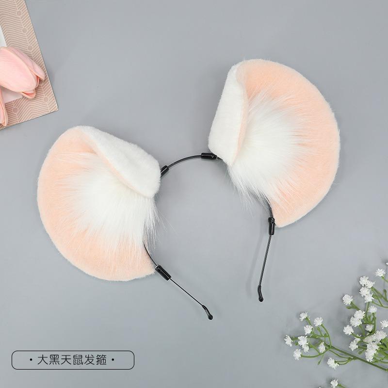 Simulation Animal Ear Headgear Dress Up Cute Plush Mouse Ear Cosplay Headgear Props Headband Mouse Ear Headband