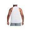 Nike Rise 365 Solid Logo Round Neck Sleeveless Running Vest Men Tops White CZ9179-100
