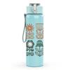 1PC Vintage Floral Botanical Set 750ml Color Plastic Sports Water Bottle Leakproof Flip Straw Lid Suitable for Sports Office Home Use