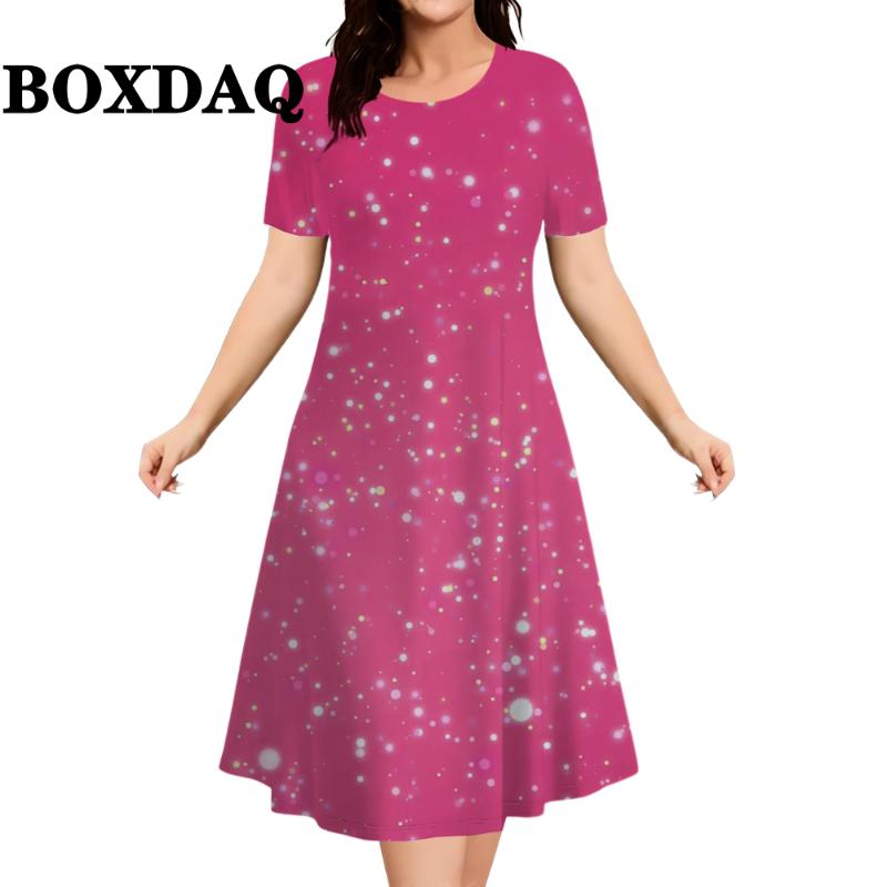 Fashion Elegant Women‘S Dresses Woman Party Dress Gradient Polka Dot O-Neck Plus Size Vacation Casual A-Line Clothes Trend 2026