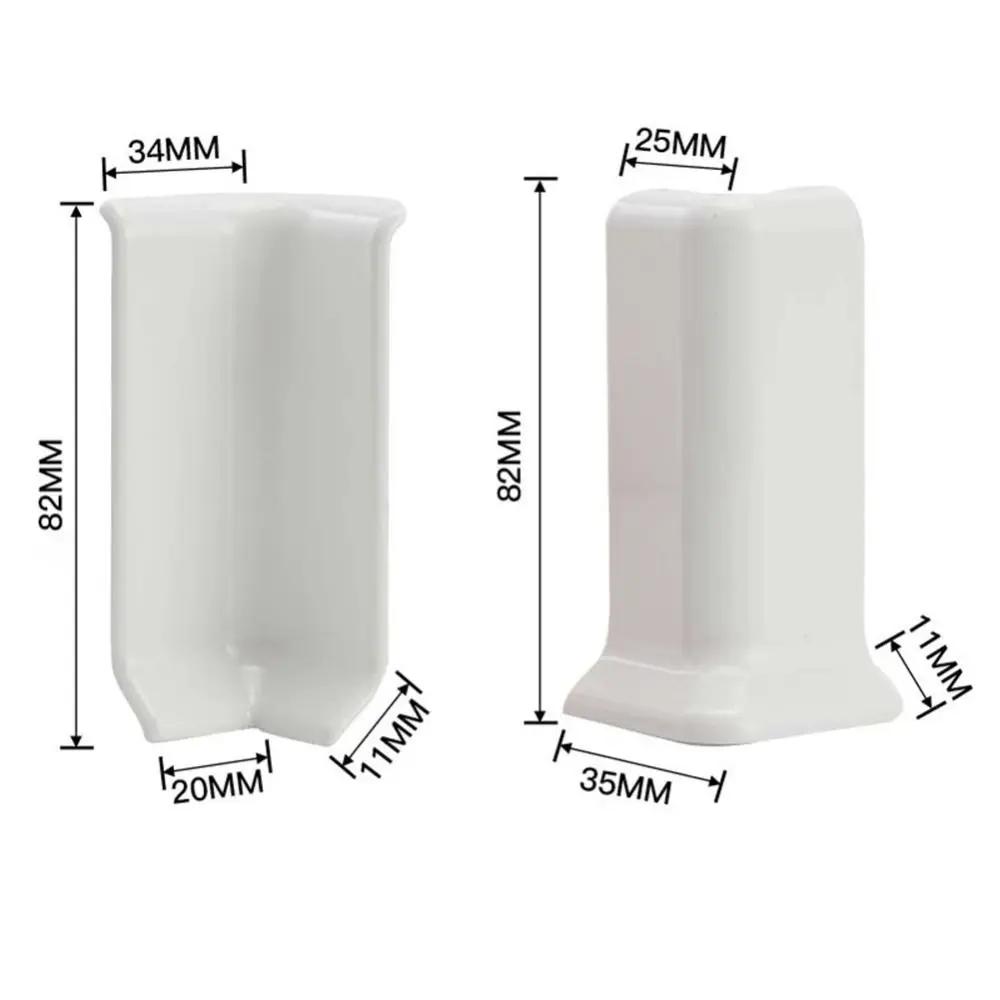 82MM Height Baseboard Corner Blocks Inside and Outside Corners Self Adhesive Wall Base Moulding Trim Connector Skirting Board