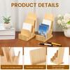 2Pcs 4 Tier Wood Brochure Display Stand Countertop Pamphlet Storage Holder Office Desk Flyer Business Card Holder