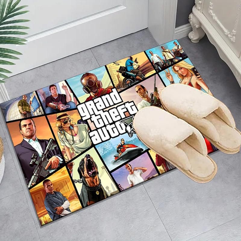 Theft Auto Rug Area Rug for Livingroom, Bedroom, Palyroom, Chair Rug, Office Rug, Floor Mat, Large Size Fan Christmas Birthday Gift