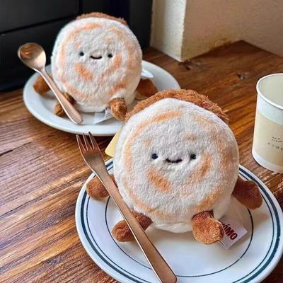 12 cm lustige kreative Lebensmittelpuppe Schlüsselanhänger Rucksack Plüschpuppe Anhänger chinesische Hamburger Cartoon Puppe Spielzeug Auto Tasche Dekor