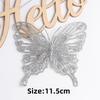 5/10PCS Christmas Butterflies Xmas Tree Ornaments Single Layer Gold Powder Glitter Artificial Flower DIY Crafts Christmas Decor