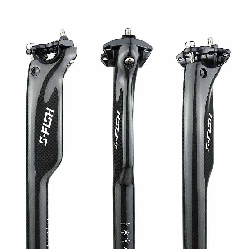 Carbon Fiber Aero Bicycle Seatpost With 20 Rearward Offset 3K Weave Mountain Road Bikes