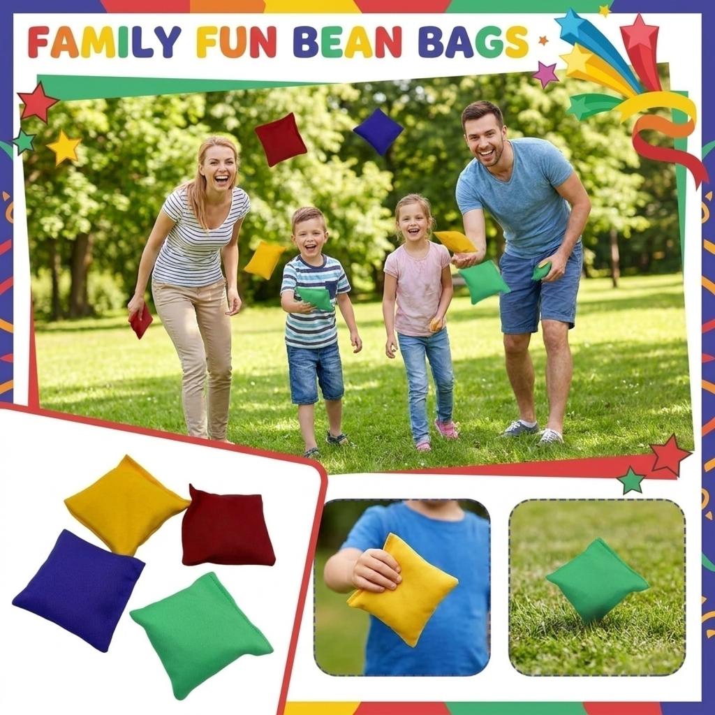Sitzsack-Spielset zum Werfen und Fangen für Aktivitäten drinnen und draußen Weicher Stoff Langlebige Konstruktion für alle Altersgruppen