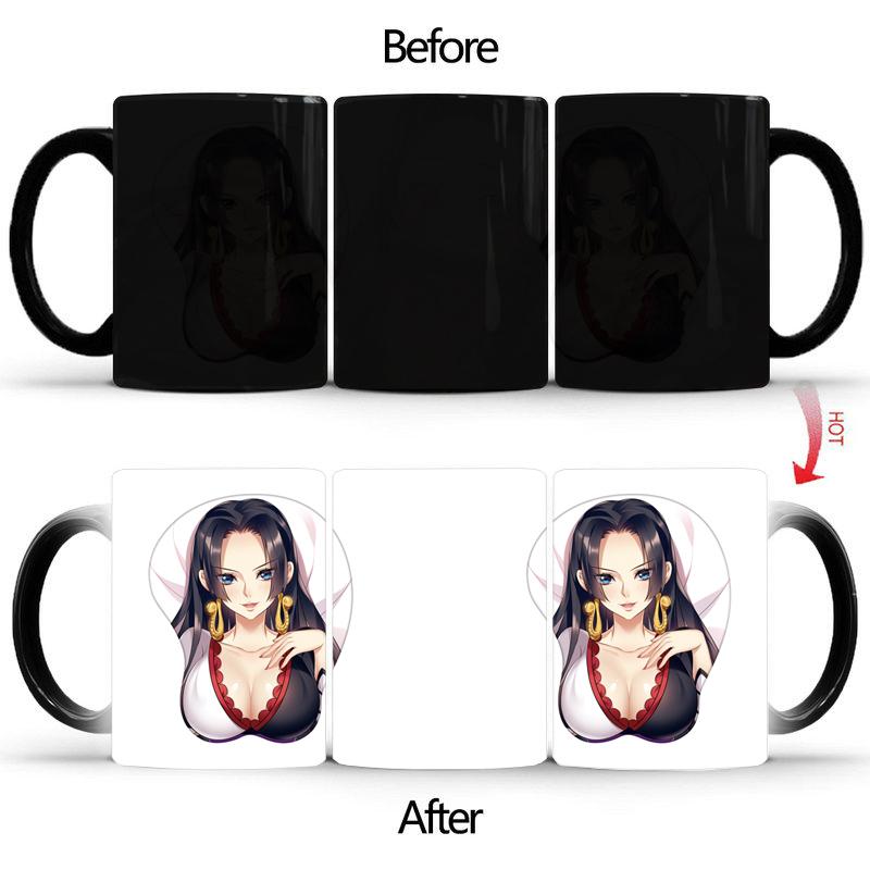 Coffee Mug Anime 350mL Sexy Ninja Color Changing Mug BSKT-085 Thermosensitive Cup Sublimation Blanks Ceramic Mugs Cups and Mugs