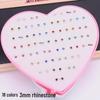 Women's Heart Stud Earrings Set in Acrylic Resin - Boxed Jewelry Accessory