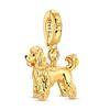 Niedliche Haustiere Hund Anhänger Perle 925 Silber CZ Zirkon Golden Retriever Teddy Welpe Anhänger Passend für Original Armband DIY Schmuck