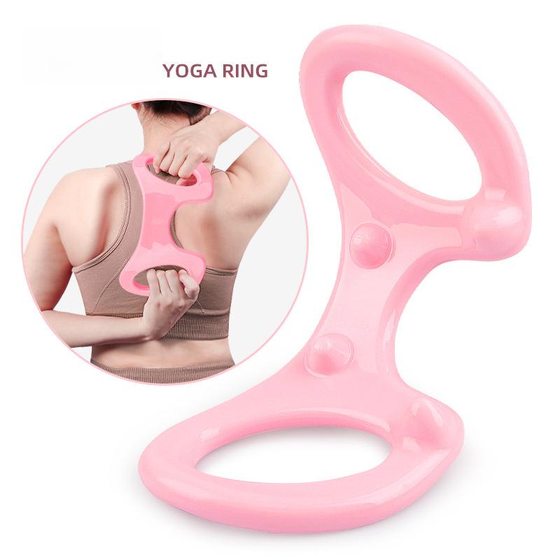 New PP Yoga Ring Fox Eye Massage Stretching Dual Purpose Open Shoulder Beauty Back Fitness Exercise Yoga Ring