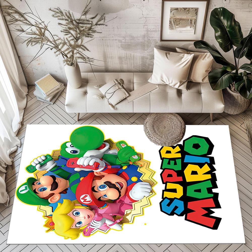 Super Mario Pattern Square Rugs Are a Great Choice for Living Rooms, Bedrooms, Home Décor, and As Gifts.