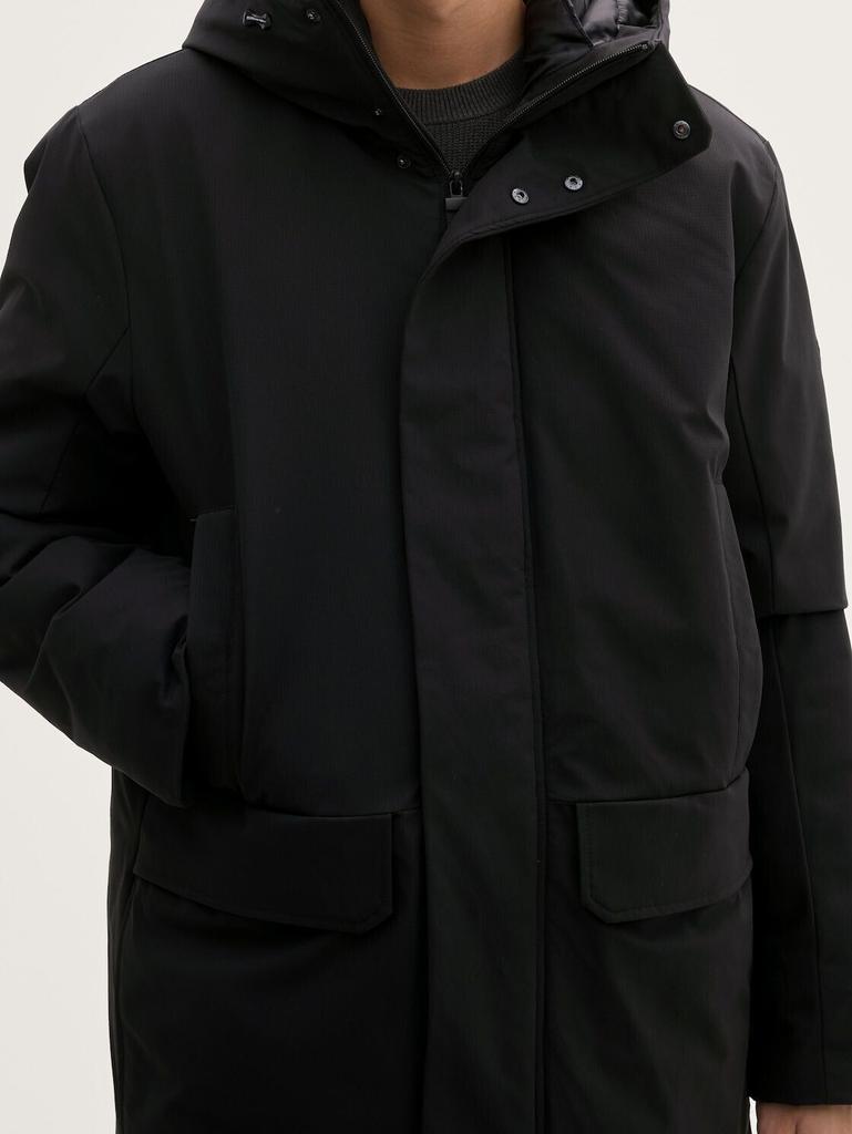 Зимняя куртка Tom Tailor Tech Hooded Parka (1041349) водоотталкивающая Parka (1041349) черный