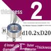 Außen-Ø 20mm Aluminiumlegierung Flache Unterlegscheibe Abstandshalter mit M6/M8/M10/M12 Innenloch - Metallwellenbuchse Isoliersäule.