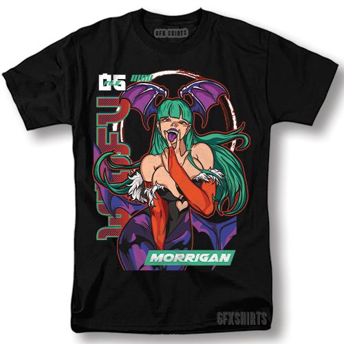 Morrigan Aensland Darkstalkers Футболка Хентай Девушка Аниме Ваифу Графическая Футболка S