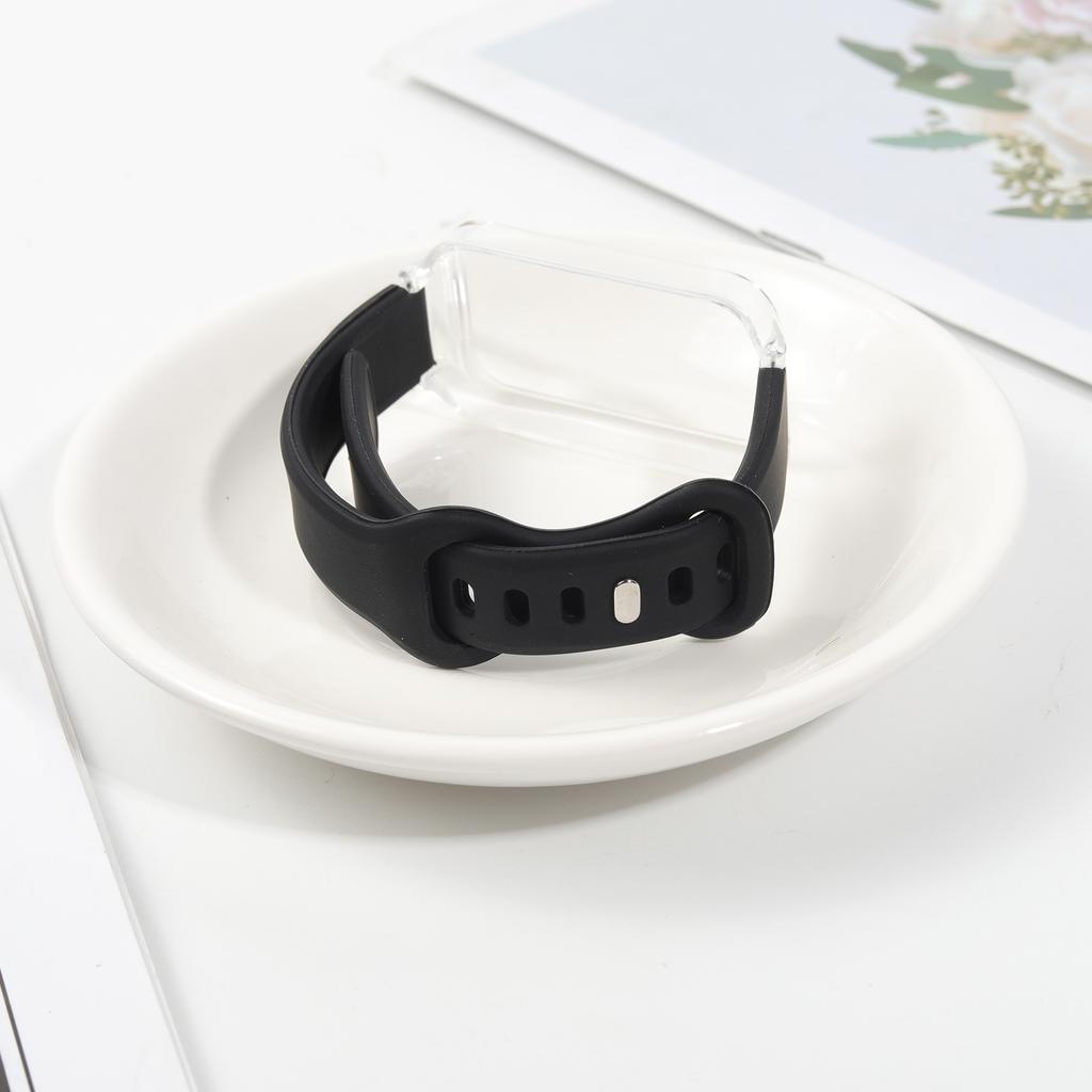 Case+Straps for Xiaomi mi band 9 8 active smar twatch correa accessories Silicone bracelet+Protective PC Cover for Redmi band 3