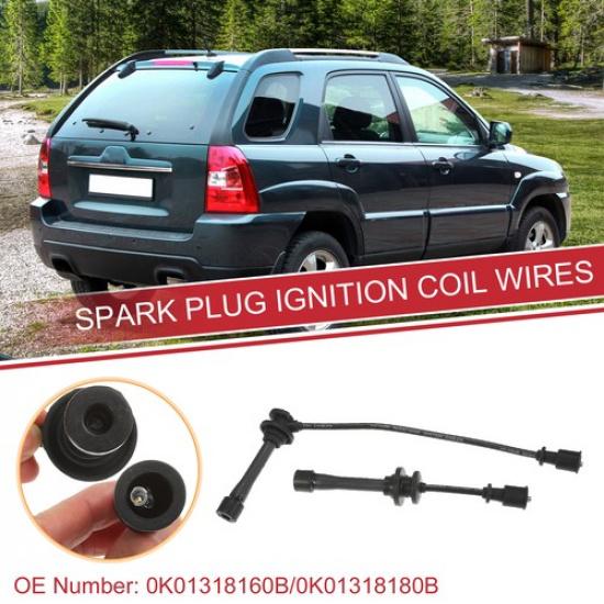 2 Pcs Spark Plug Wire Ignition Coil Cable No0K01318160B for Kia Sportage 95-02