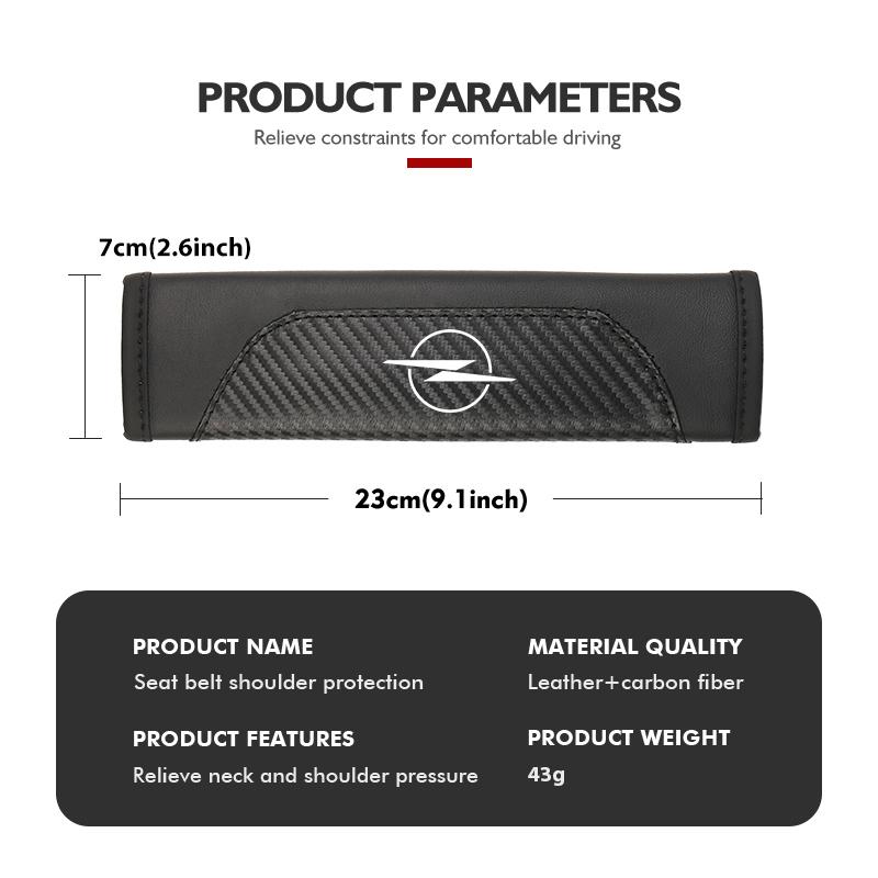 AAAYS1 For Opel Car Seat Belt Cover Shoulder Pad Anti-slip Auto Protection Pad Accessories Insignia Corsa Grandland Antara Zafira Mokka