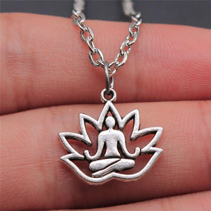 Yoga Zen Lotus Women's European and American Popular Necklace