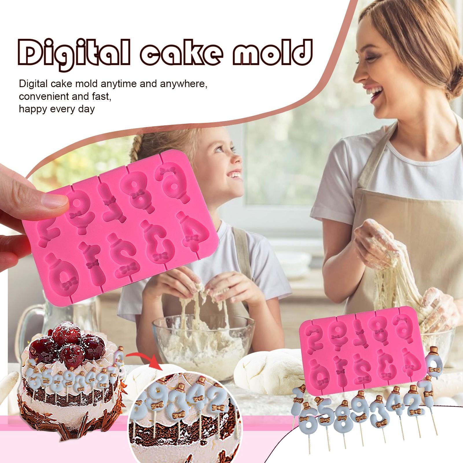 

0-9 digital lollipop silicone top hat chocolate cheese stick