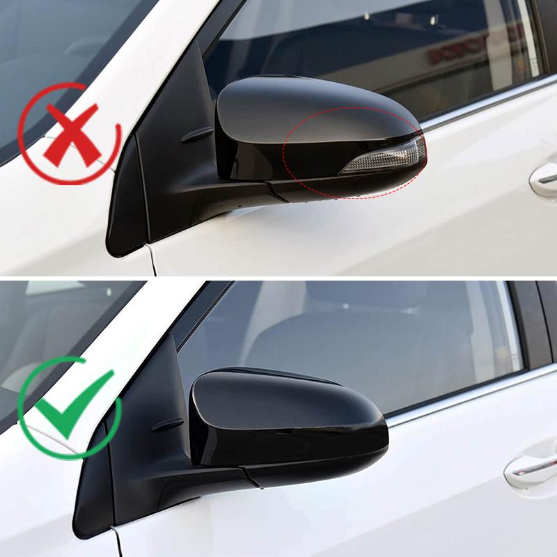 Side Wing Mirror Cover W/O Turn Signal Light For Toyota Corolla 2014-2017 US Model Glossy Black/White Rearview Mirror Housing