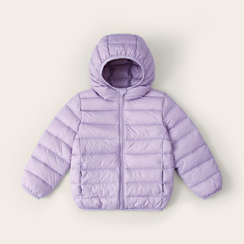 Kids' Winter Hooded Lightweight Down Jacket - Warm Outerwear for Boys & Girls
