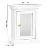 Dollhouse White Mirror Cabinet Miniature Mirrored White Cabinet Mini Bathroom Furniture for 1:12 Doll House