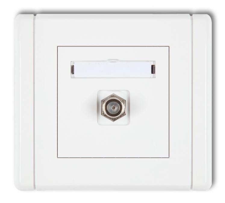 Flexi Single Antenna Socket Type F (Sat) Nickel-Plated White Fgf-1