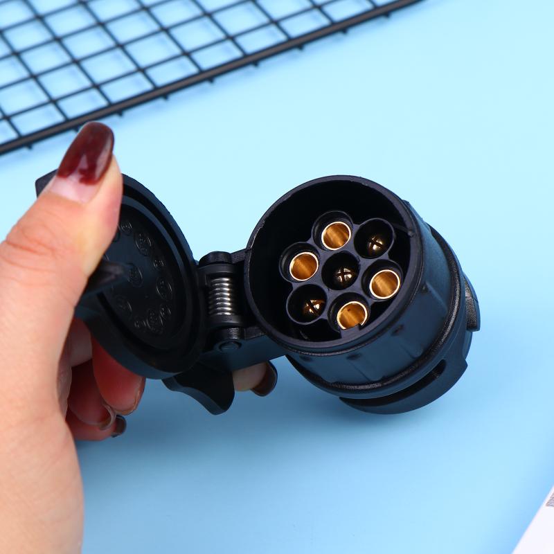 

13 To 7 Pin Plug Adapter Durable Trailer Connector 12V Towbar Towing Plugs Socket Adapter Protect Connections A30 Connector 1Pc A