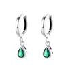 Generation S9 Sterling Silver Earrings, Simple Niche High-End Green Water Drop Earrings