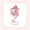 New "The Quintessential Quintuplets" 8CM Acrylic Stand Figurines In Cherry Blossom Miko Costumes: Ichika, Nino, Miku, Yotsuba, and Itsuki.