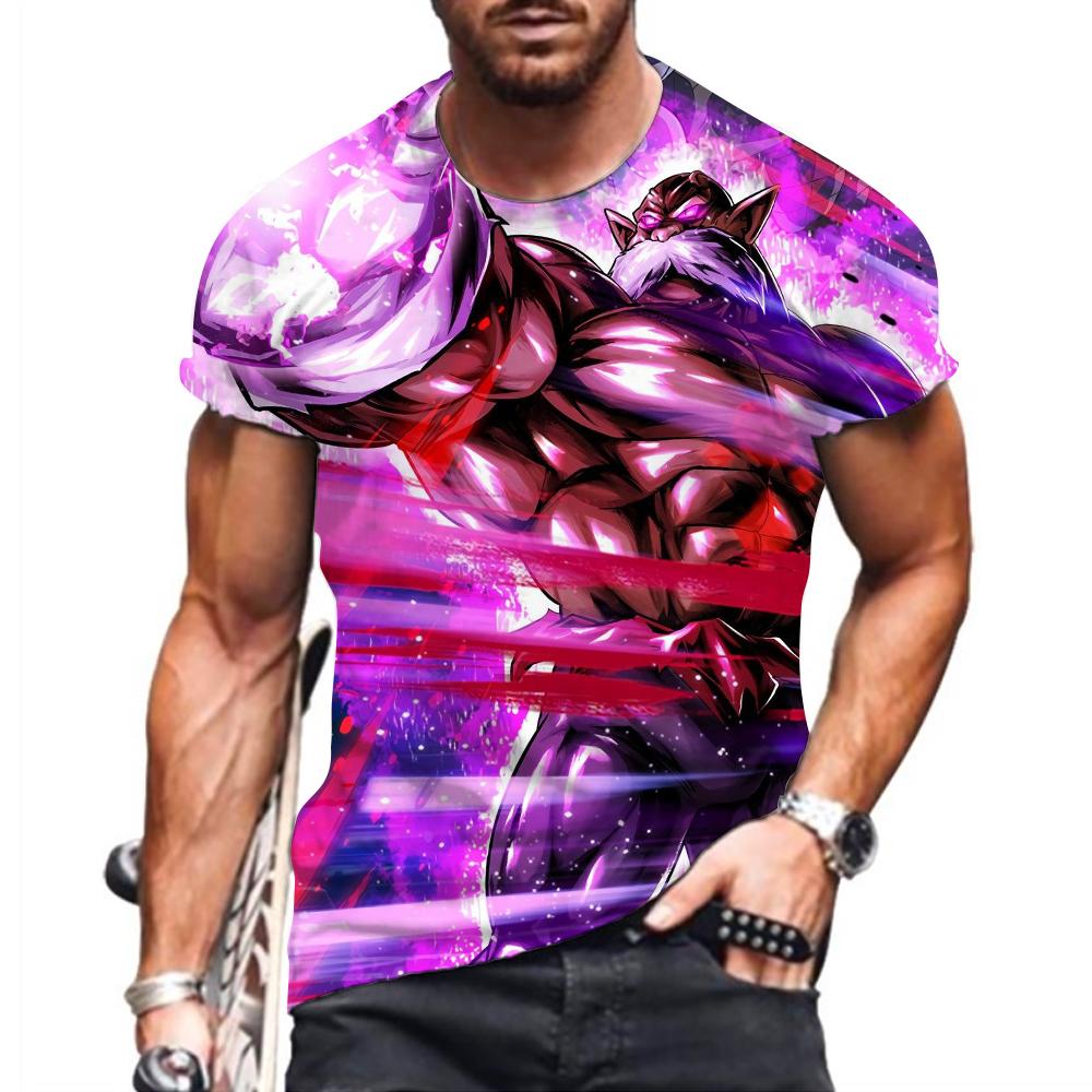 Oversized Men's T-shirt Clothing Hip Hop Dragon Ball Harajuku Style T-shirts Anime Vegeta Tops Streetwear