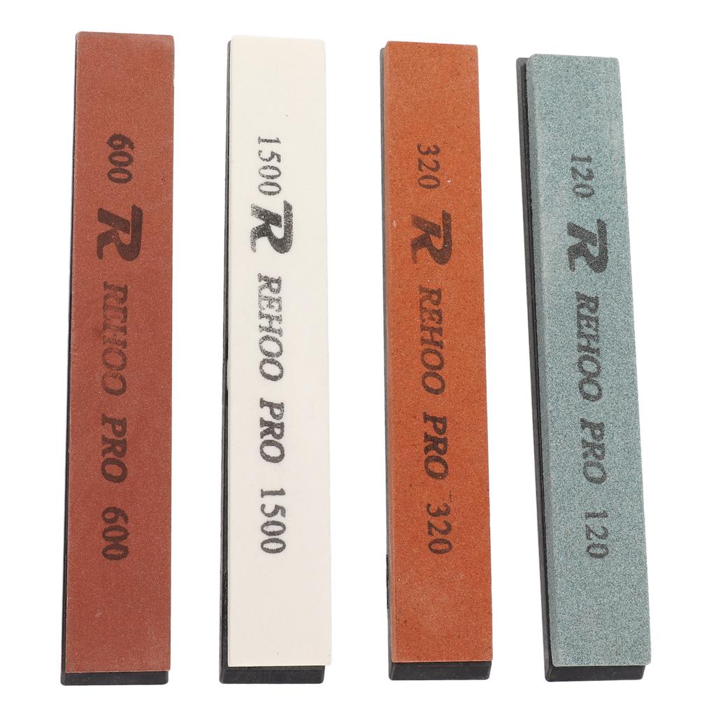 4Pcs Knife Sharpening Stone Knife Sharpener 120 320 600 1500 Grit for Scissors Chisels Axes