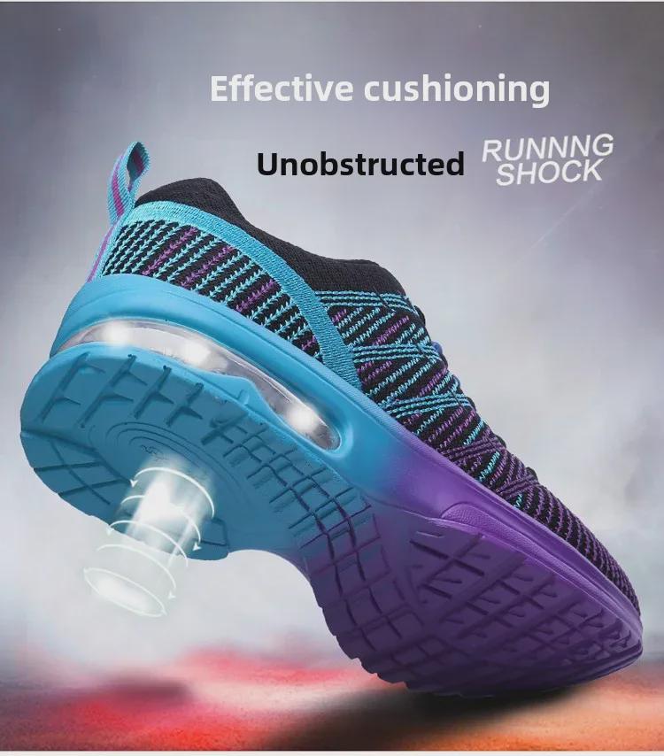 Women's Spring 2021 Trendy Air Cushion Running Shoes - Breathable, Soft Bottom, Lightweight Cross-Border Sports Sneakers