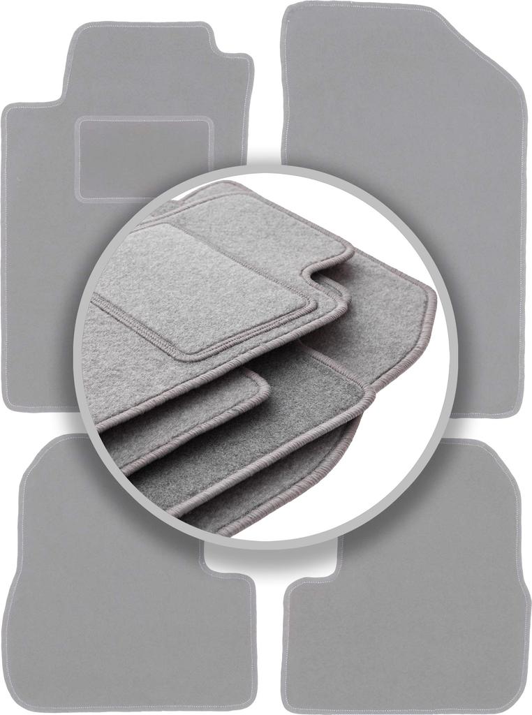 Gray car mats for: Peugeot 206 hatchback, SW, station wagon, CC, cabriolet (1998-2010)