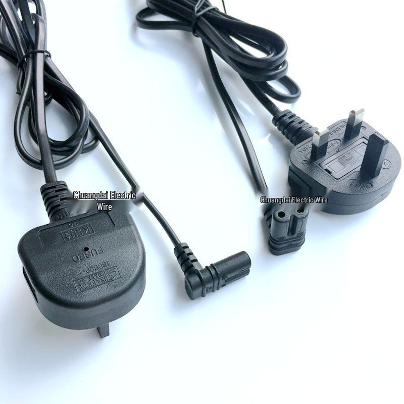 UK Standard C17 AC Power Cord for Audio/Coffee Machines (BS, Saudi, Singapore)